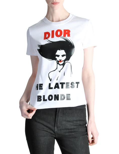 t-shirt dior the lates blond|Christian Dior Vintage 'Dior The Latest Blonde' T.